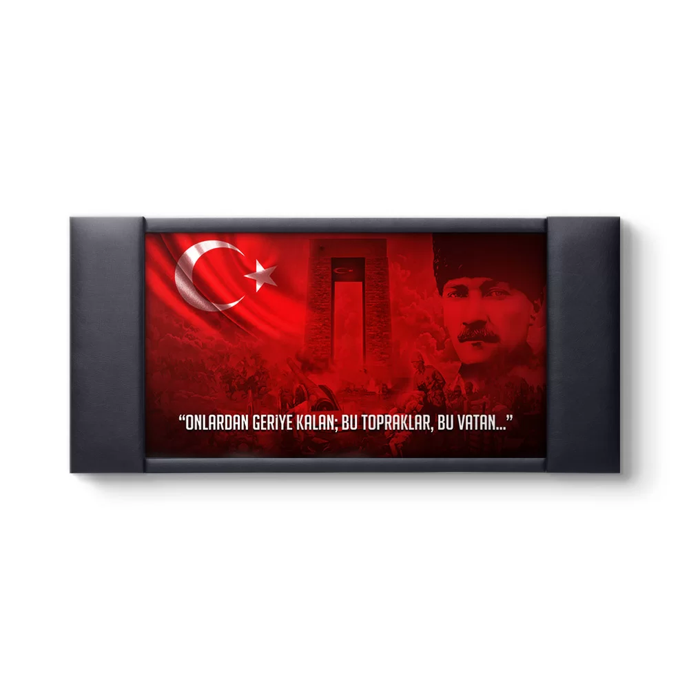 Çanakkale Zaferi Deri Makam Panosu